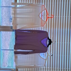 3 lands end women's relaxed supima cotton long sleeve tshirts. Medium